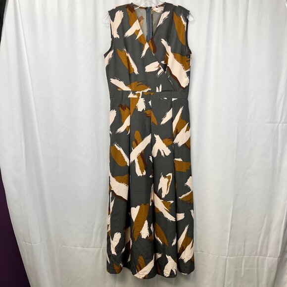 Shein Pants - Shein Womens Multicolor Brush Print Sleeveless One-Piece Pantsuit Size Large